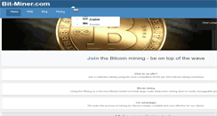 Desktop Screenshot of bit-miner.com