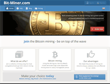 Tablet Screenshot of bit-miner.com